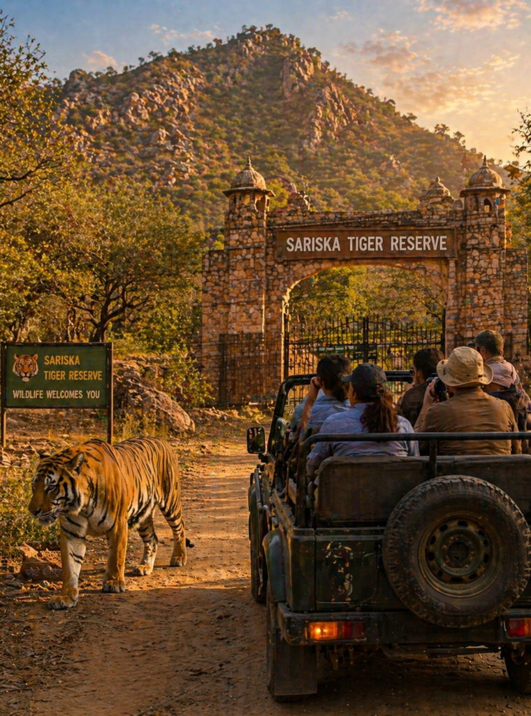 Jaipur to Sariska Tiger Reserve Same Day Tour